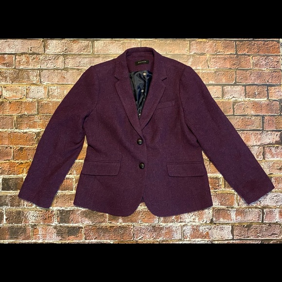 Talbots Jackets & Blazers - EUC Talbots Purple Wool Blend Blazer SZ L